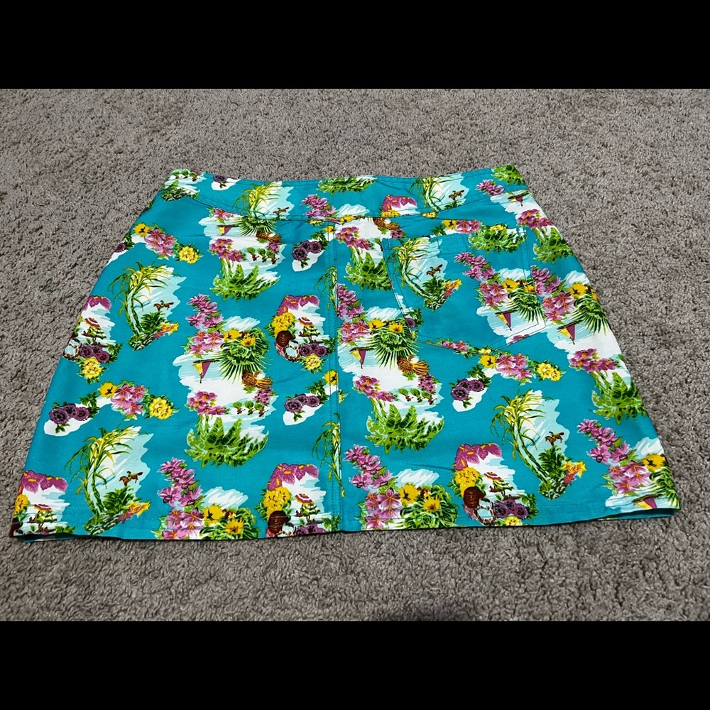 Tommy Hilfiger Cute short summer mini skirt tropical Hawaiian beach print
